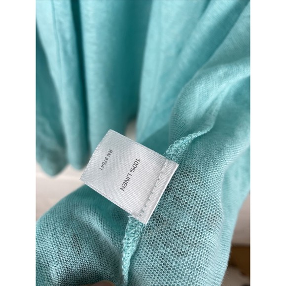 J. Jill Love Linen Cardigan Sweater Womens Medium P teal Knit cardigan - Picture 3 of 7